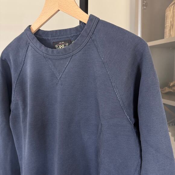RRL Ralph Lauren Double RL Winter Seas V Sweatshirt S NEW Heavy Raglan Crewneck - Picture 2 of 6